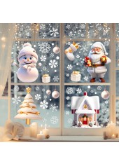 Christmas White Sticker Glass Detail Stickers