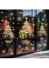Christmas Tree Golden Sticker Glass Stickers | thumb picture 