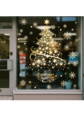 Christmas Tree Golden Sticker Glass Stickers | thumb picture 