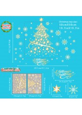 Christmas Tree Golden Sticker Glass Stickers | thumb picture 