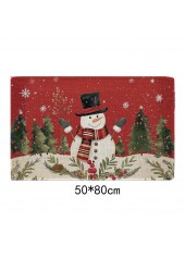 Christmas Red Cat Paw Pad Bath Mat