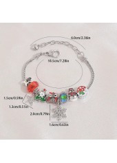 Christmas Silver Snowflake Snowman Alloy Bracelet