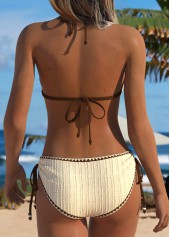 Pull On Mid Waisted Beige Bikini Set | thumb picture 