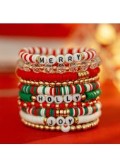 Christmas Multi Color Alloy Detail Bracelets