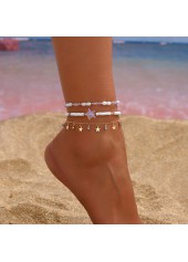 Light Purple Star Alloy Detail Anklets | thumb picture 