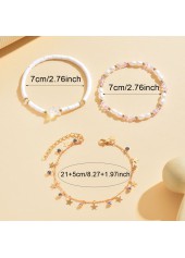 Light Purple Star Alloy Detail Anklets | thumb picture 