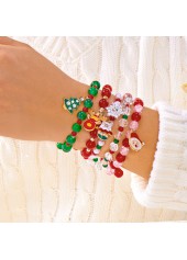 Christmas Multi Color Santa Claus Alloy Bracelets | thumb picture 