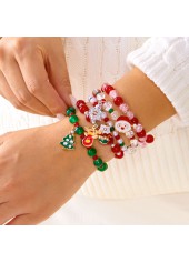 Christmas Multi Color Santa Claus Alloy Bracelets | thumb picture 