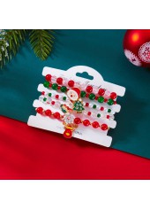 Christmas Multi Color Santa Claus Alloy Bracelets | thumb picture 