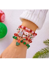 Christmas Multi Color Santa Claus Alloy Bracelets | thumb picture 