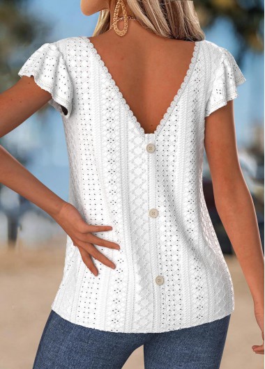 women clothes image of Raw White Tummy Coverage Short Sleeve T Shirt