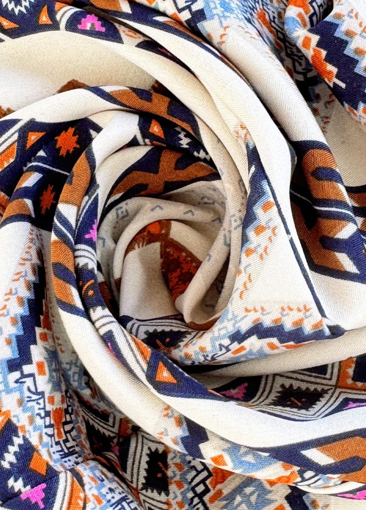 Light Coffee Tribal Print Wide Leg Elastic Waist Pants | picture 