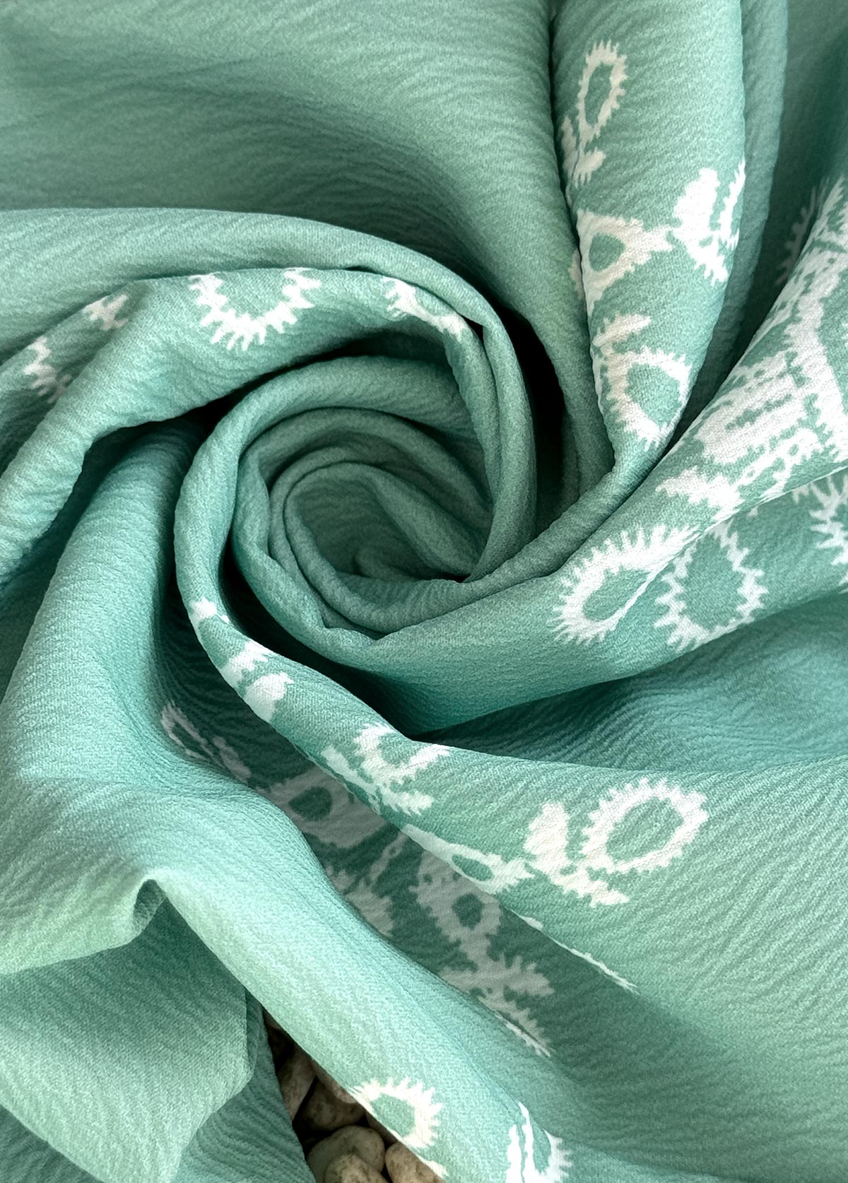 Mint Green Soft Floral Print Wide Leg Pants | picture 