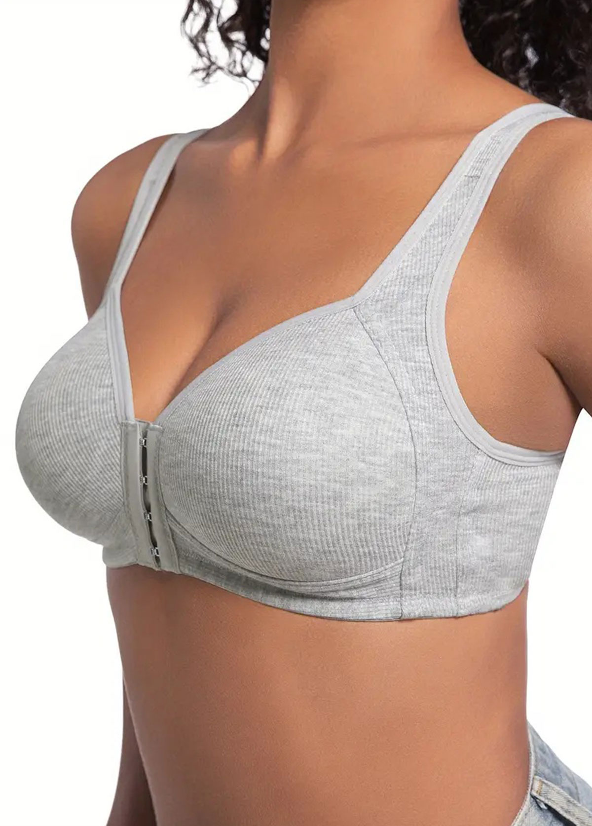 Light Grey Push-up V Neck Bra | picture 