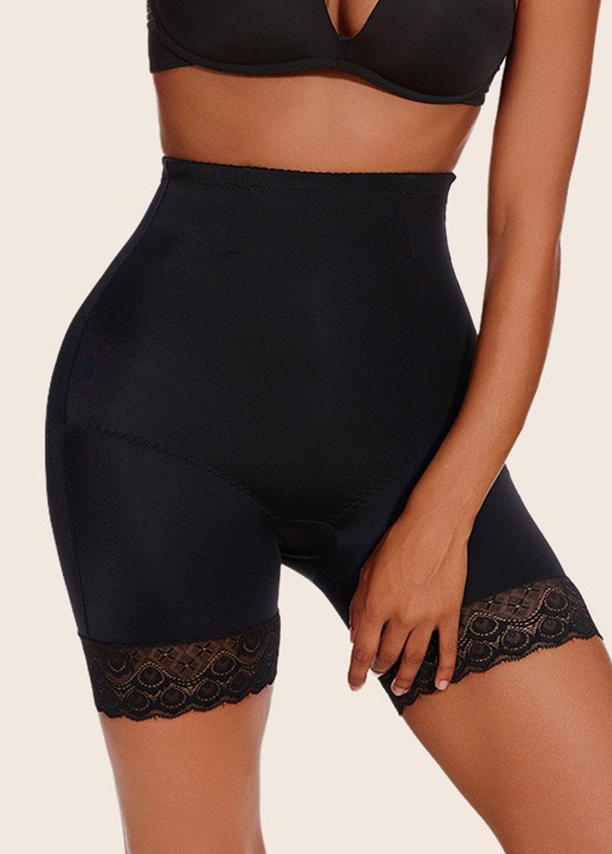 Black Color High Waisted Stretch Panties | picture 