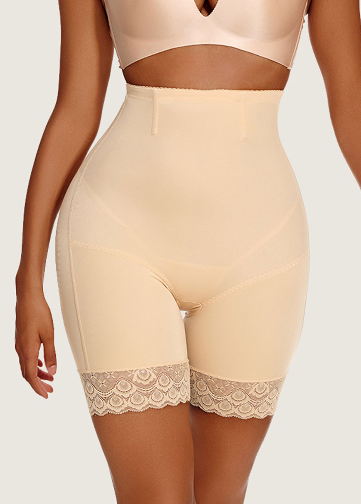 Skin Color High Waisted Detail Panties | picture 