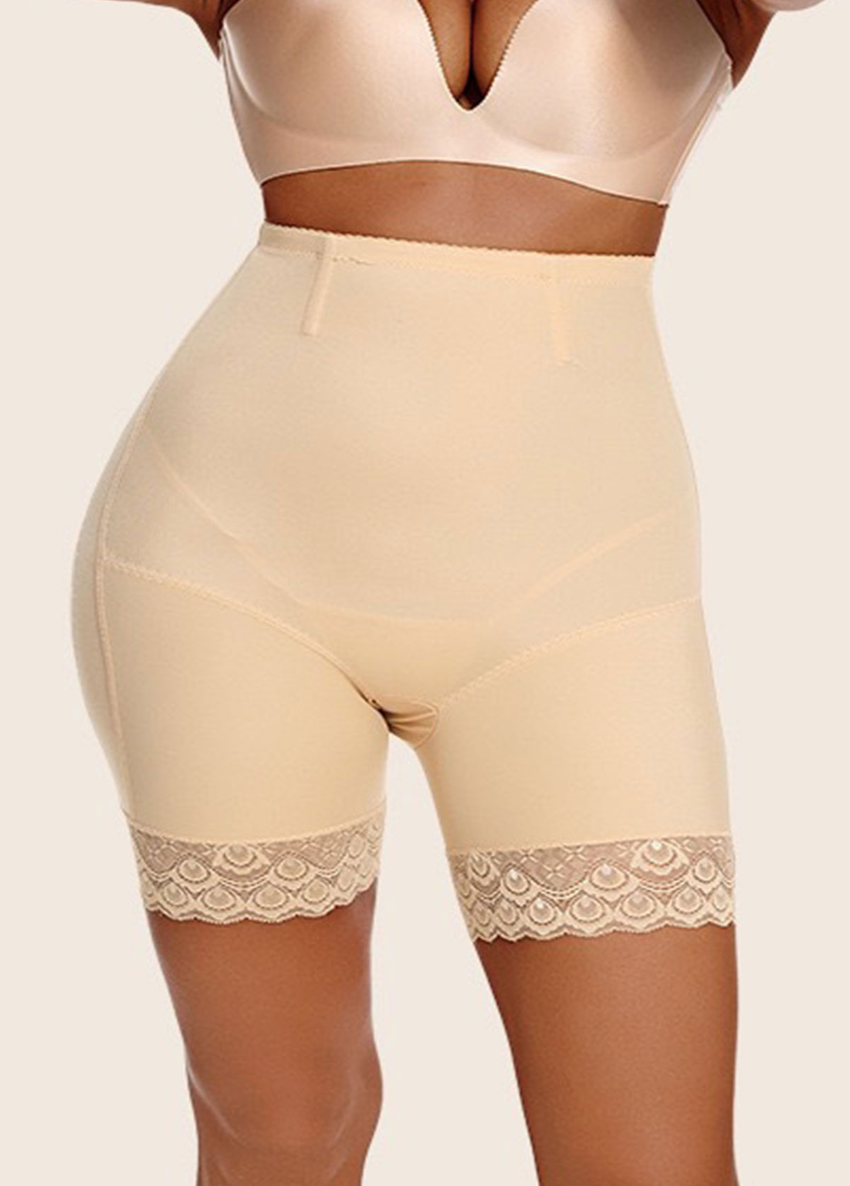 Skin Color High Waisted Detail Panties | picture 