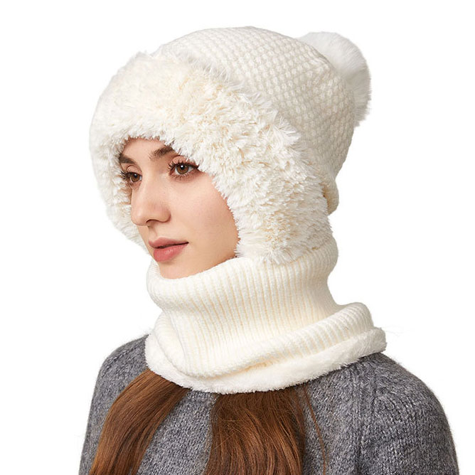 Beige Color Acrylic Detail Hat Beanie | picture 