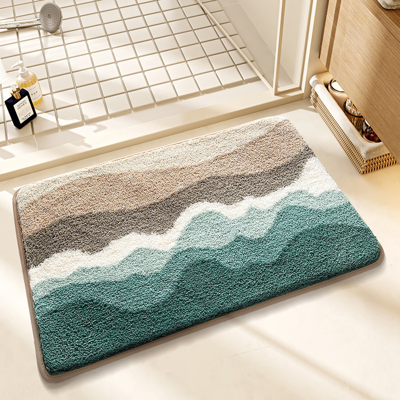 Multi Color Ocean Print Cat Paw Pad Bath Mat | picture 