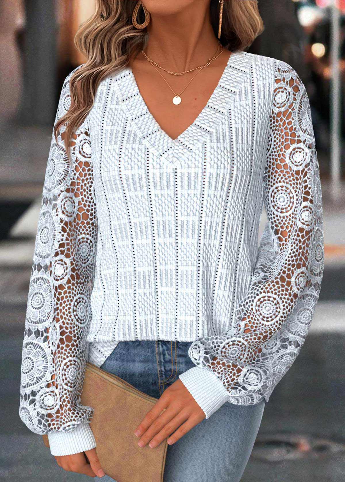 Light Blue Tummy Coverage Long Sleeve T Shirt | picture 