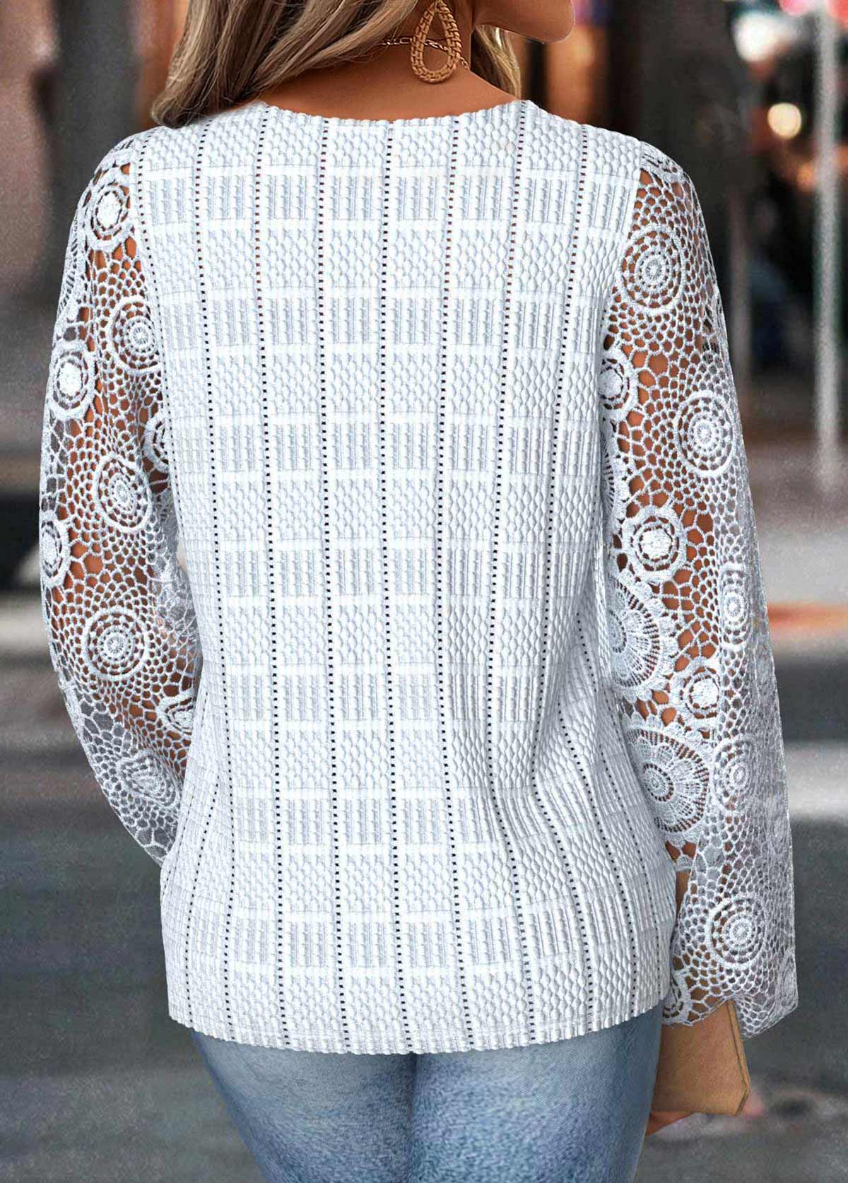 Light Blue Tummy Coverage Long Sleeve T Shirt | picture 