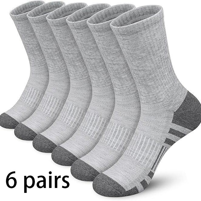 Grey Striped Blend Mid Calf Socks | picture 