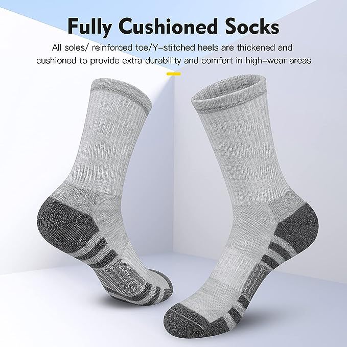 Grey Striped Blend Mid Calf Socks | picture 