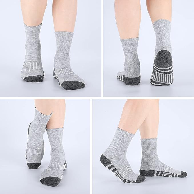 Grey Striped Blend Mid Calf Socks | picture 