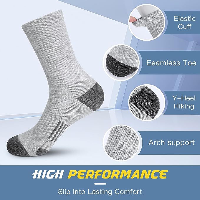 Grey Striped Blend Mid Calf Socks | picture 