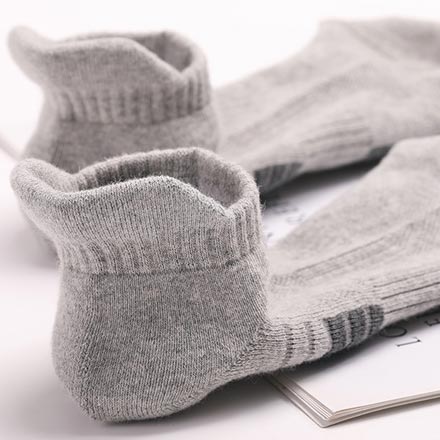 Grey Striped Cotton Detail Sports Socks | picture 