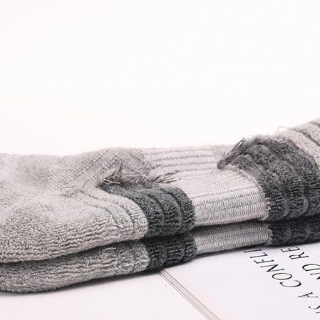 Grey Striped Cotton Detail Sports Socks | picture 