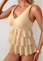 Tummy Coverage Mid Waisted Pink Tankini Set | thumb picture 