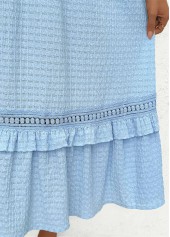 Blue Tummy Coverage Short Sleeve V Neck Dress | thumb picture 
