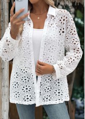 White Tummy Coverage Long Sleeve Shirt | thumb picture 