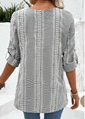 Black Tummy Coverage Long Sleeve Round Neck Blouse | thumb picture 