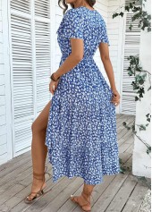 Dark Blue Tummy Coverage Ditsy Floral Print Dress | thumb picture 