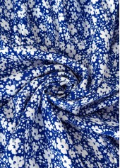 Dark Blue Tummy Coverage Ditsy Floral Print Dress | thumb picture 