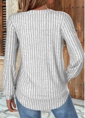 Light Grey Marl Tummy Coverage Long Sleeve Sweatshirt | thumb picture 