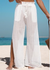 Wide Waistband White Split Cover Up | thumb picture 