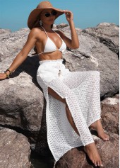 Wide Waistband White Split Cover Up | thumb picture 