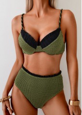 Pull On Mid Waisted Blue Bikini Set | thumb picture 