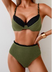 Pull On Mid Waisted Blue Bikini Set | thumb picture 