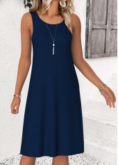 Navy Tummy Coverage Ditsy Floral Print Dress and Cardigan | thumb picture 