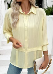Light Yellow Tummy Coverage Long Sleeve Shirt | thumb picture 