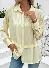 Light Yellow Tummy Coverage Long Sleeve Shirt
