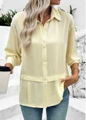 Light Yellow Tummy Coverage Long Sleeve Shirt | thumb picture 