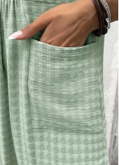 Sage Green Tummy Coverage Short Sleeve V Neck Dress