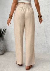 Light Camel Pocket Wide Leg Elastic Waist Pants | thumb picture 