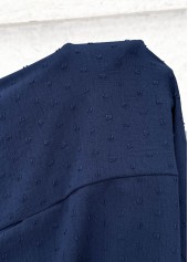 Navy Pocket Wide Leg Elastic Waist High Waisted Pants | thumb picture 