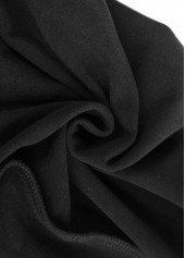 Black High Waisted Ankle Length Elastic Waist Leggings | thumb picture 